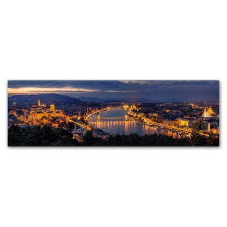 Thomas D Morkeberg 'Panorama Of Budapest' Canvas Art,6x19